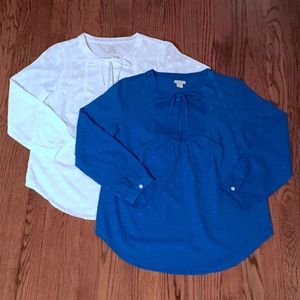 J. Crew Swiss Dot Boho Peasant Top Bundle